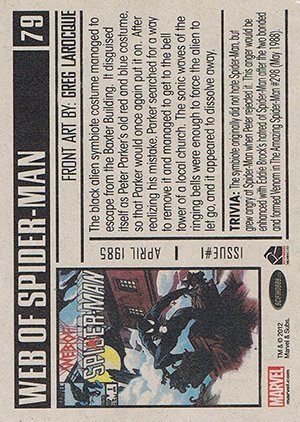 Rittenhouse Archives Marvel Bronze Age Base Card 79 Web of Spider-Man #1