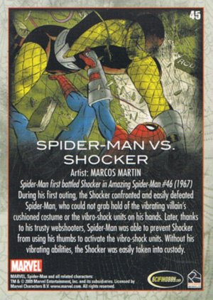 Rittenhouse Archives Spider-Man Archives Parallel Card 45 Spider-Man vs. Shocker