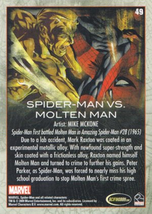 Rittenhouse Archives Spider-Man Archives Parallel Card 49 Spider-Man vs. Molten Man