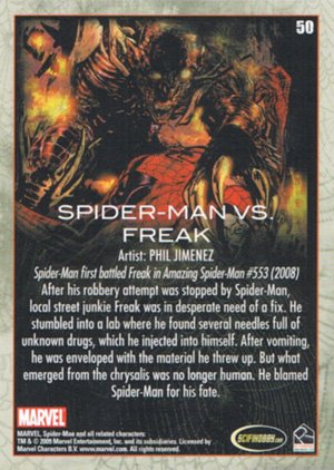 Rittenhouse Archives Spider-Man Archives Parallel Card 50 Spider-Man vs. Freak