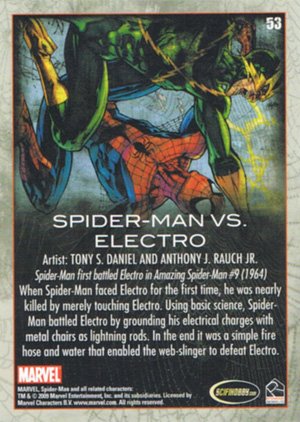 Rittenhouse Archives Spider-Man Archives Parallel Card 53 Spider-Man vs. Electro
