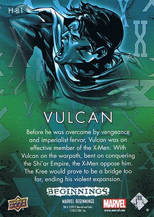 Upper Deck Marvel Beginnings Series II Holograms H-81 Vulcan