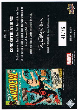 Upper Deck Marvel Beginnings Series III Ultimate Panel Focus Card UM-25 Daredevil (vol 1.) #7 (45)
