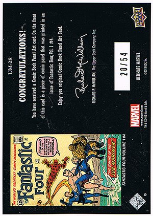 Upper Deck Marvel Beginnings Series III Ultimate Panel Focus Card UM-28 Fantastic Four #4 (54)