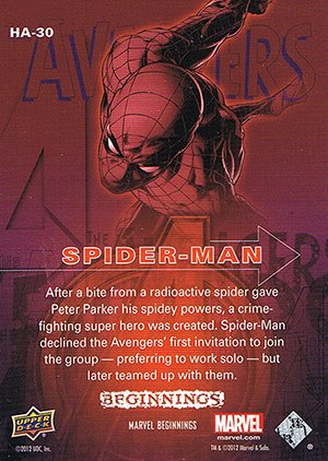 Upper Deck Marvel Beginnings Series III Holograms HA-30 Spider-Man