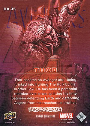 Upper Deck Marvel Beginnings Series III Holograms HA-35 Thor