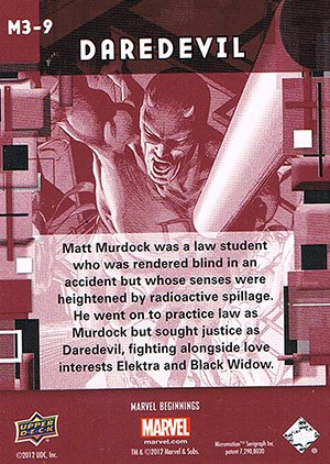 Upper Deck Marvel Beginnings Series III Marvel Prime Micromotion Card M3-9 Daredevil