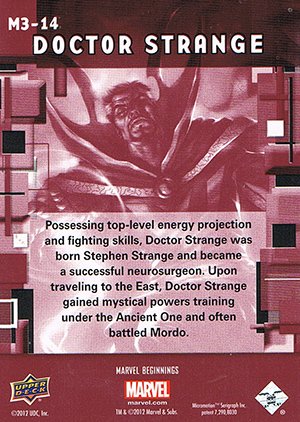 Upper Deck Marvel Beginnings Series III Marvel Prime Micromotion Card M3-14 Doctor Strange