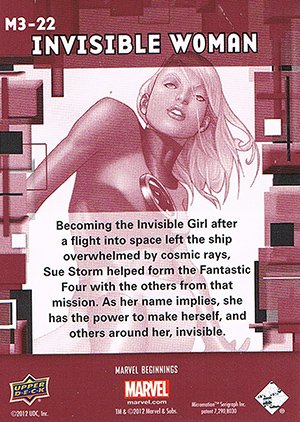 Upper Deck Marvel Beginnings Series III Marvel Prime Micromotion Card M3-22 Invisible Woman