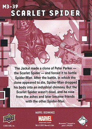Upper Deck Marvel Beginnings Series III Marvel Prime Micromotion Card M3-39 Scarlet Spider