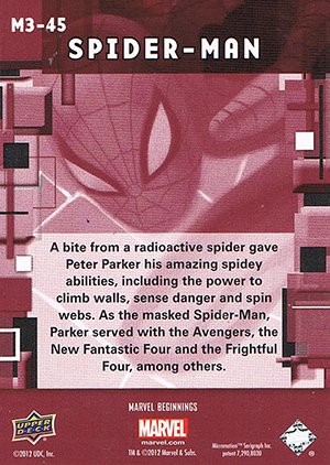 Upper Deck Marvel Beginnings Series III Marvel Prime Micromotion Card M3-45 Spider-Man
