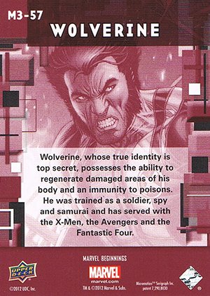 Upper Deck Marvel Beginnings Series III Marvel Prime Micromotion Card M3-57 Wolverine