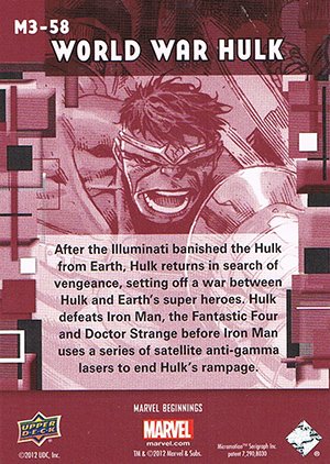 Upper Deck Marvel Beginnings Series III Marvel Prime Micromotion Card M3-58 World War Hulk