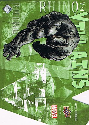 Upper Deck Marvel Beginnings Series III Die-Cut Villains Card V-34 Rhino
