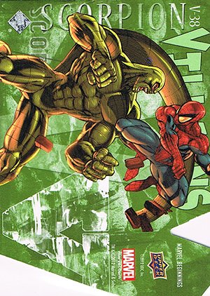 Upper Deck Marvel Beginnings Series III Die-Cut Villains Card V-38 Scorpion