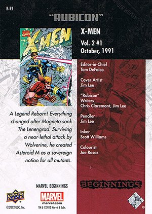 Upper Deck Marvel Beginnings Series III Break Through Card B-93 X-Men (vol. 2) #1