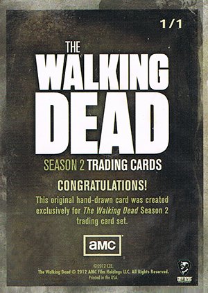 Cryptozoic The Walking Dead Season 2 Sketch Card  Charles Hall