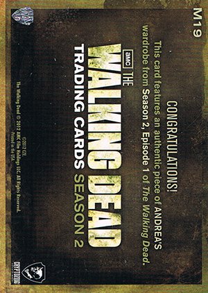 Cryptozoic The Walking Dead Season 2 Wardrobe Card M19 Andrea's Cargo Pants