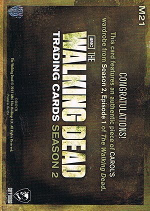 Cryptozoic The Walking Dead Season 2 Wardrobe Card M21 Carol's Grey Pants
