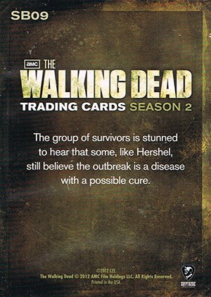 Cryptozoic The Walking Dead Season 2 Walker Shadowbox Card SB09 Impossible