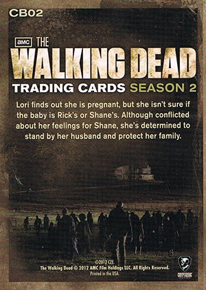 Cryptozoic The Walking Dead Season 2 Character Bio Card CB02 Lori Grimes
