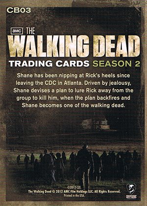 Cryptozoic The Walking Dead Season 2 Character Bio Card CB03 Shane Walsh