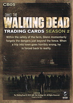 Cryptozoic The Walking Dead Season 2 Character Bio Card CB05 Glenn