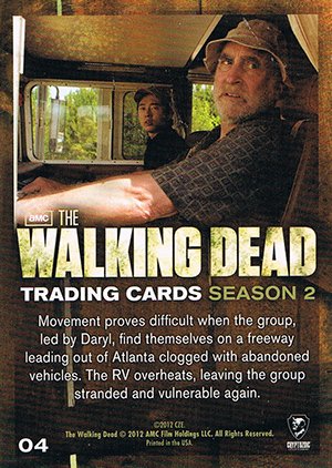 Cryptozoic The Walking Dead Season 2 Base Card 04 Traffic Jam