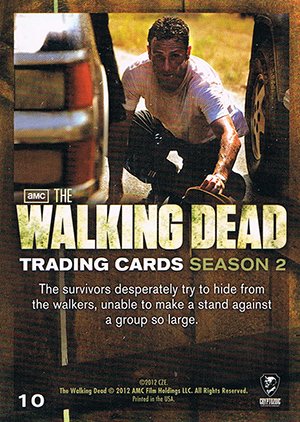 Cryptozoic The Walking Dead Season 2 Base Card 10 Get Down!