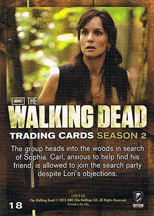 Cryptozoic The Walking Dead Season 2 Base Card 18 Searching for Sophia