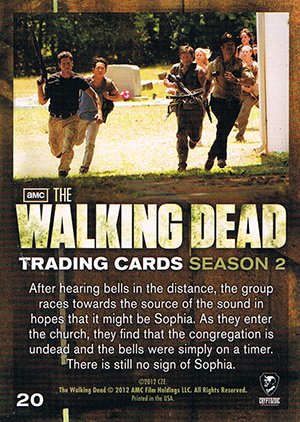 Cryptozoic The Walking Dead Season 2 Base Card 20 Church Bells