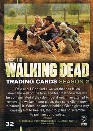 Cryptozoic The Walking Dead Season 2 Base Card 32 Down a Well