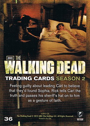 Cryptozoic The Walking Dead Season 2 Base Card 36 Coming Clean