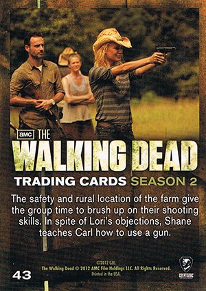 Cryptozoic The Walking Dead Season 2 Base Card 43 Target Practice