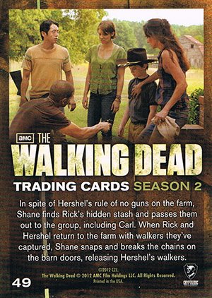 Cryptozoic The Walking Dead Season 2 Base Card 49 Seeing Red