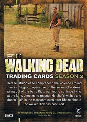 Cryptozoic The Walking Dead Season 2 Base Card 50 Fury