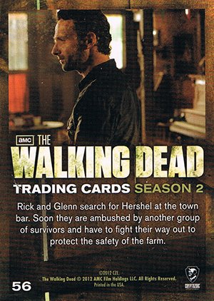 Cryptozoic The Walking Dead Season 2 Base Card 56 Quick Draw