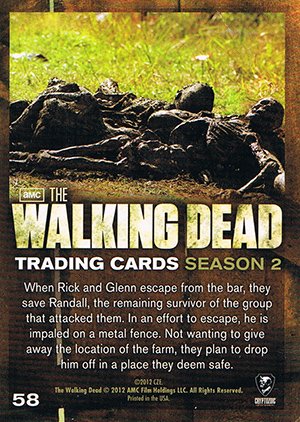 Cryptozoic The Walking Dead Season 2 Base Card 58 Drop Point