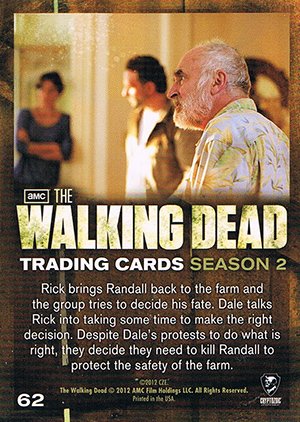 Cryptozoic The Walking Dead Season 2 Base Card 62 Judge and Jury