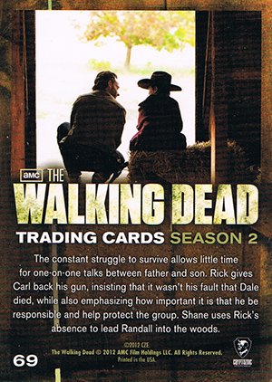 Cryptozoic The Walking Dead Season 2 Base Card 69 Man-to-Man