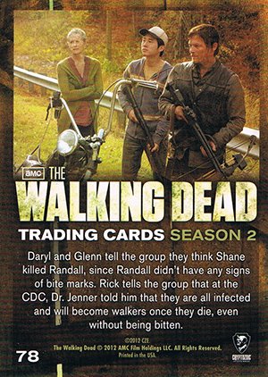 Cryptozoic The Walking Dead Season 2 Base Card 78 Infected