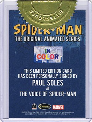 Rittenhouse Archives Spider-Man: The Original Animated Series Autographs  The Voice of Spider-Man