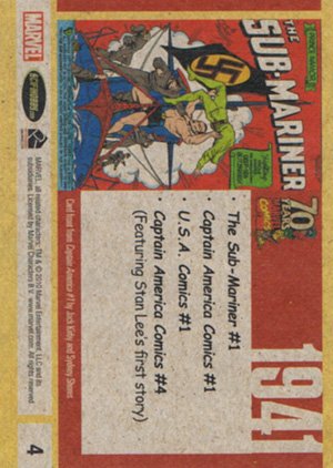 Rittenhouse Archives Marvel 70th Anniversary Base Card 4 1941