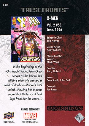 Upper Deck Marvel Beginnings Series III Break Through Card B-119 X-Men (vol. 2) #53
