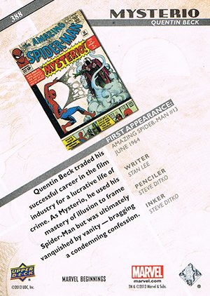 Upper Deck Marvel Beginnings Series III Base Card 388 Mysterio