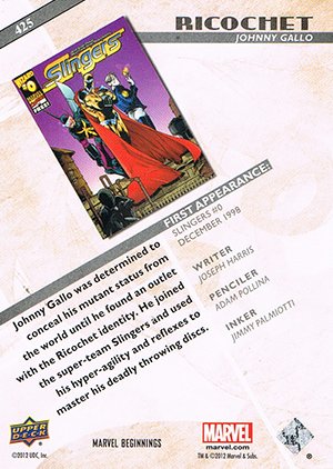 Upper Deck Marvel Beginnings Series III Base Card 425 Ricochet