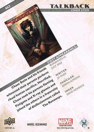 Upper Deck Marvel Beginnings Series III Base Card 462 Talkback