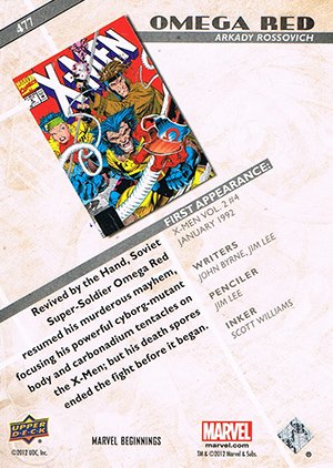 Upper Deck Marvel Beginnings Series III Base Card 477 Omega Red