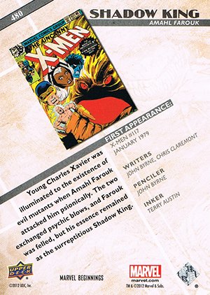 Upper Deck Marvel Beginnings Series III Base Card 480 Shadow King