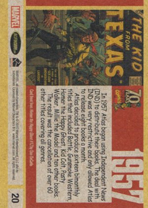 Rittenhouse Archives Marvel 70th Anniversary Base Card 20 1957
